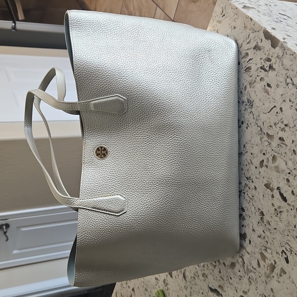 Tory Burch Metallic Textured Tote - Picture 1 of 17